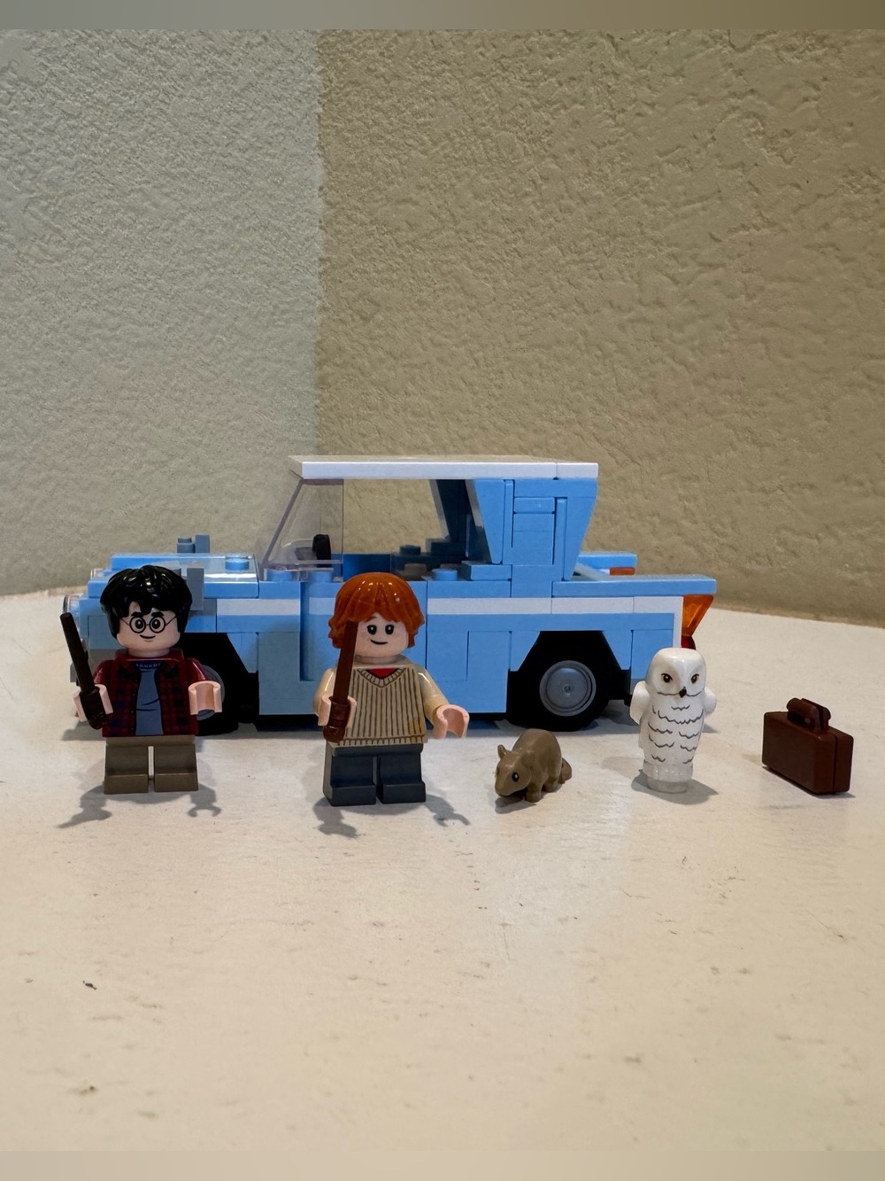 Blue Kids Toy Car Playset with Figures and Accessories